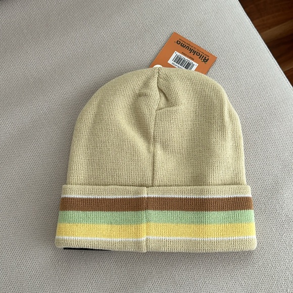 RILAKKUMA SAN-X CO BEIGE BEANIE OS NWT PATCH IS SEWN ON UNISEX - Picture 5 of 8